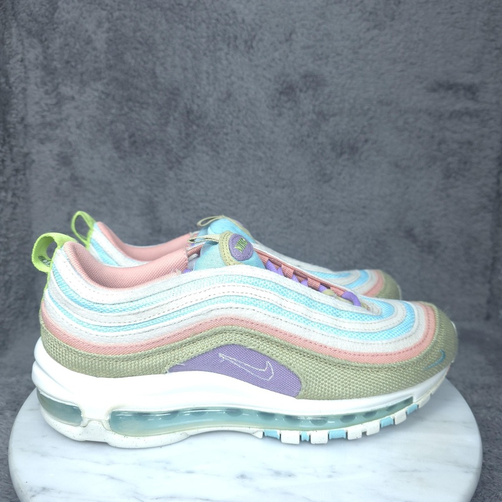 Nike Air Max 97 Kids 6.5Y Multicolor Sun Club Sneakers DQ4126-400